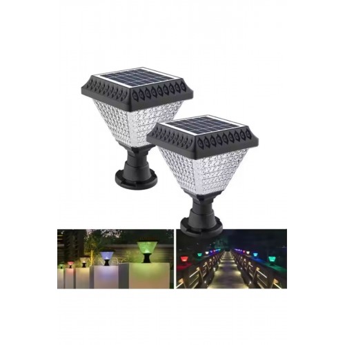 40w Set üstü RGB-Günışığı Beyaz Renk Ledli Ayarlanabilir Solar Güneş Enerjili Bahçe Lambası 1 adet